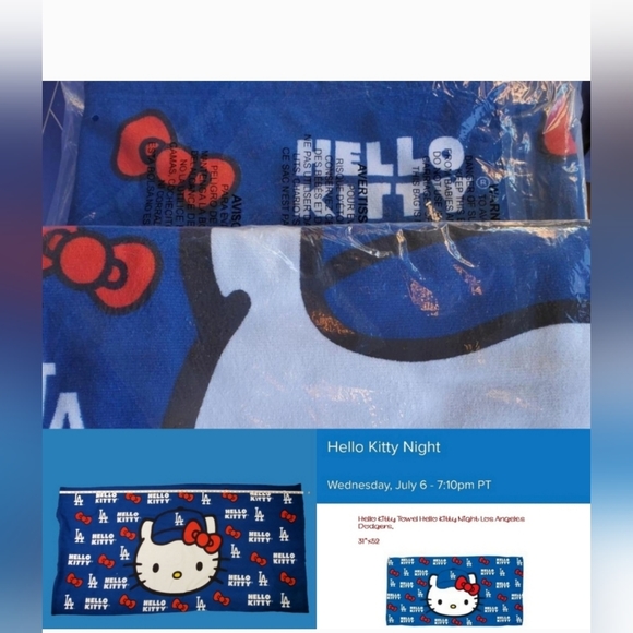 Hello Kitty Los Angeles Dodgers Towel and Tumble Bundle - Picture 10 of 11
